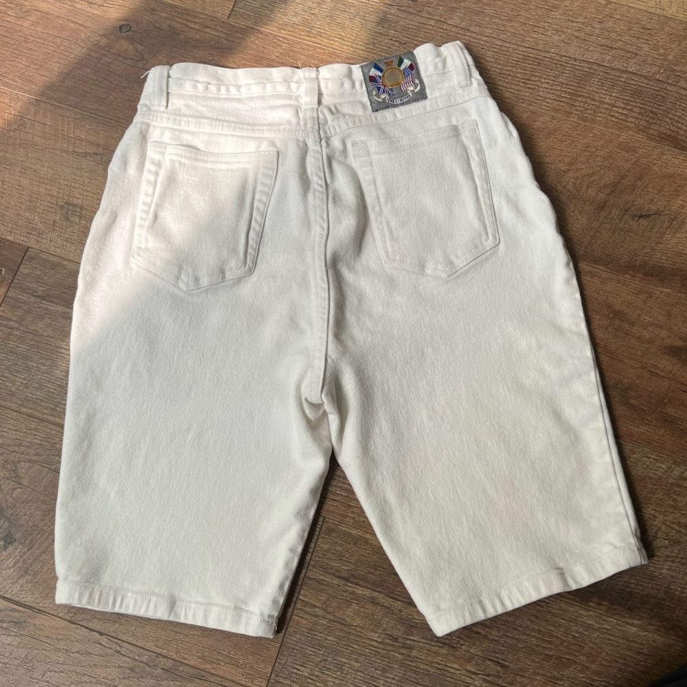 Vintage THE LIMITED White Denim High-Waisted Bermuda Shorts Sz 12(fits like 6/8) - Picture 8 of 14